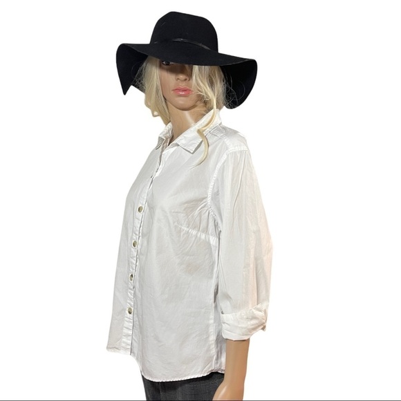 Columbia white button up three-quarter sleeve - Picture 1 of 11